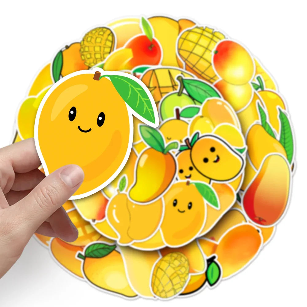 50Pcs Fruit Sticker Mango Summer Stationery Decoration Scrapbook Diary Album Planner Decoration Sticker 2023 (ONLINE ORDER ONLY)