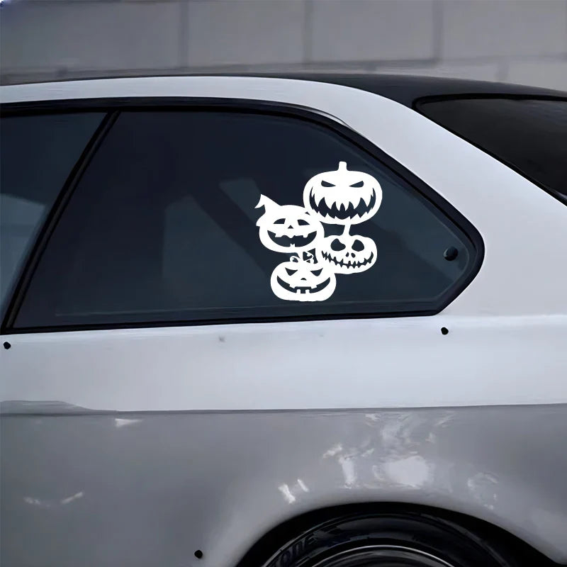 6pcs Halloween Decorative Stickers Castle Pumpkin Lantern Ghost Skull Waterproof  High Quality decal for  car ,window Stickers (ONLINE ORDER ONLY)