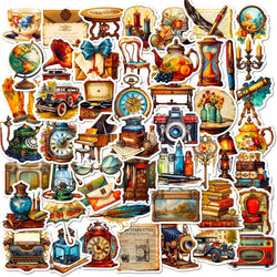 Retro Vintage Cartoon Stickers for Suitcase, Water Bottle, Phone, Laptop, Guitar, Car, Motorcycle, Skateboard - 10/25/50pcs (ONLINE ORDER ONLY)