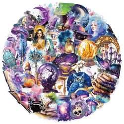 50PCS Cartoon Magic World PET Sticker Aesthetic Transparent Decoration Scrapbooking DIY Hand Accounting Supplies for Kids (ONLINE ORDER ONLY)
