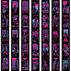 10/30/72PCS Dark Tarot Cards Purple Cool Stickers Decoration For Phone Laptop Notebook Skateboard Bike Car Wall Decals Toys Gift (ONLINE ORDER ONLY)