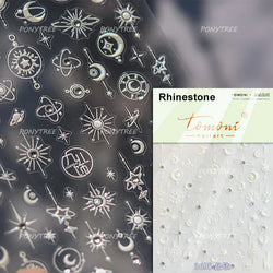 Sparkle Laser Silver Starburst Five-pointed Star Geometric Tiny Spot Romantic 5D Self Adhesive Nail Art Stickers Manicure Decals (ONLINE ORDER ONLY)