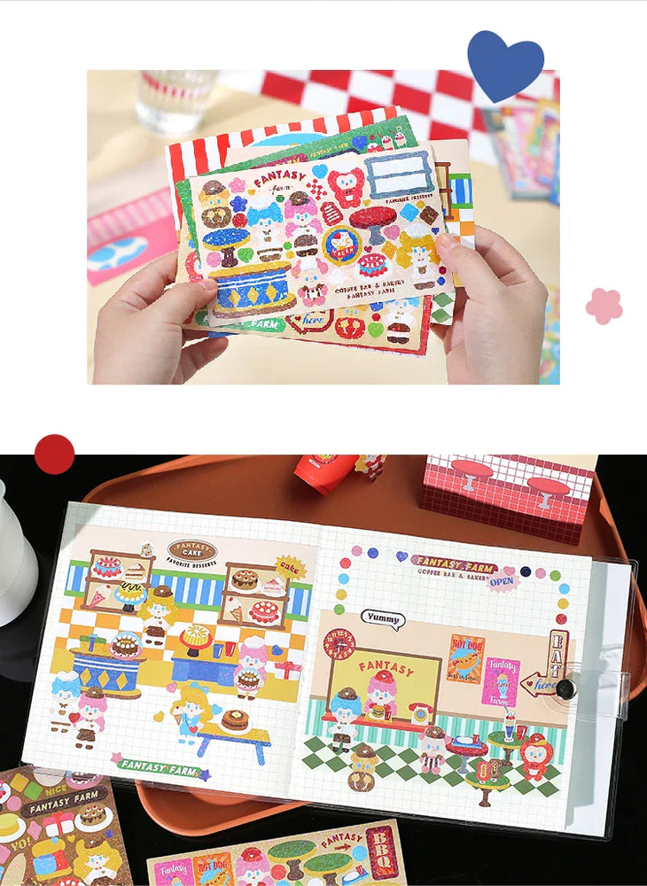 10pcs/lot Fantasy Farm Series Scene Stickers Kawaii Journal Decorative Stickers Idol Card Planner Scrapbooking Album Stationery (ONLINE ORDER ONLY)