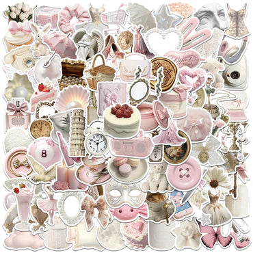 100PCS Ballet Girl Kawaii Sticker Set - Waterproof Decals for Skateboard, Laptop, Phone, Scrapbook (Online Order Only)