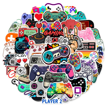 10/30/50pcs Vintage Cool Gamepad Video Game Graffiti Stickers Cartoon Decals Skateboard Laptop Motorcycle Car Waterproof Sticker (Online Order Only)