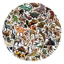 10/30/50/110PCS Jurassic Dinosaur Stickers Cool Realistic Animal Decoration DIY Kids Toys Laptop Phone Guitar Car Bike Sticker (ONLINE ORDER ONLY)