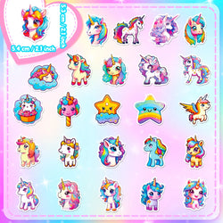 10/50Pcs Cute Cartoon Horse Stickers for Laptop Luggage Phone Car Scooter Funny Vinyl Decal for Kids Girl Children Gift (ONLINE ORDER ONLY)