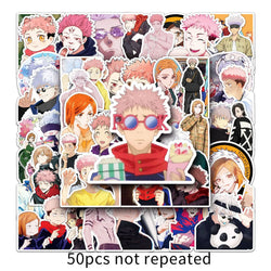 50pcs Jujutsu Kaisen Anime Stickers for Helmet, Wall, Desktop Decoration (ONLINE ORDER ONLY)