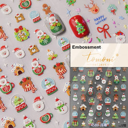 Winter Dreamy Hot Stamping Romantic White Pink Snowflakes Hexagon 3D Self Adhesive Nail Art Stickers Christmas Manicure Decals (ONLINE ORDER ONLY)
