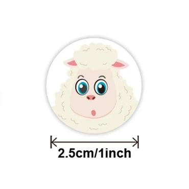 100-500pcs Cartoon Animal Reward Stickers 2.5cm/1inch DIY Decor Perfect For Learning Games Notebook Pad Fridge Gift Seal Labels (ONLINE ORDER ONLY)
