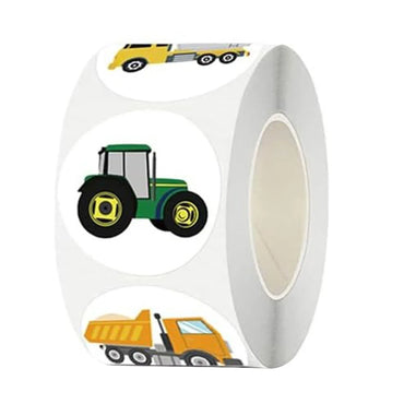 100-500pcs Reward Construction Vehicle Stickers School Students Child Teacher Cartoon Cute Encouraging Sticker Stationery (Online Order Only)