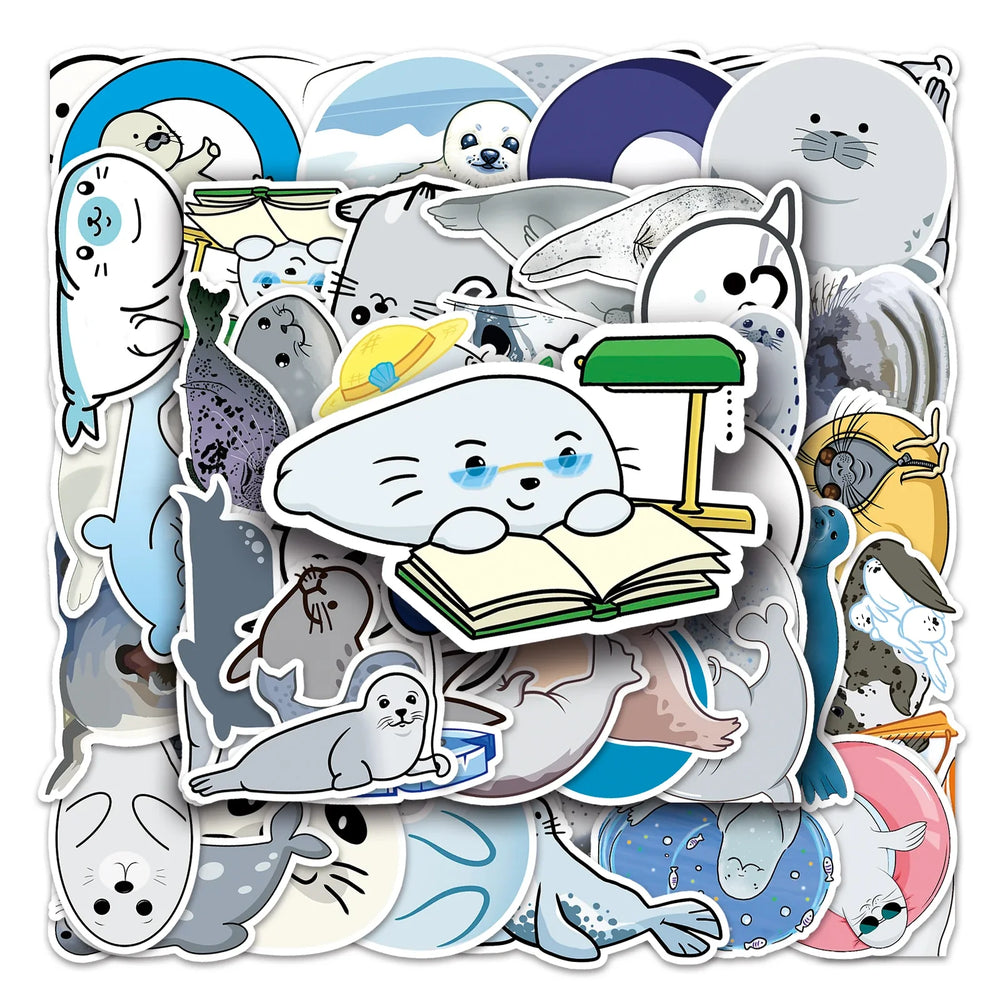 50Pcs Cartoon Waterproof Vinyl Stickers for Skateboard Snowboard (ONLINE ORDER ONLY)