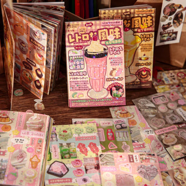 30piece/book Retro Flavor Museum Series Sticker for Phone Camera Journal Postcard DIY Kawaii Decoration Sticker Gift (ONLINE ORDER ONLY)