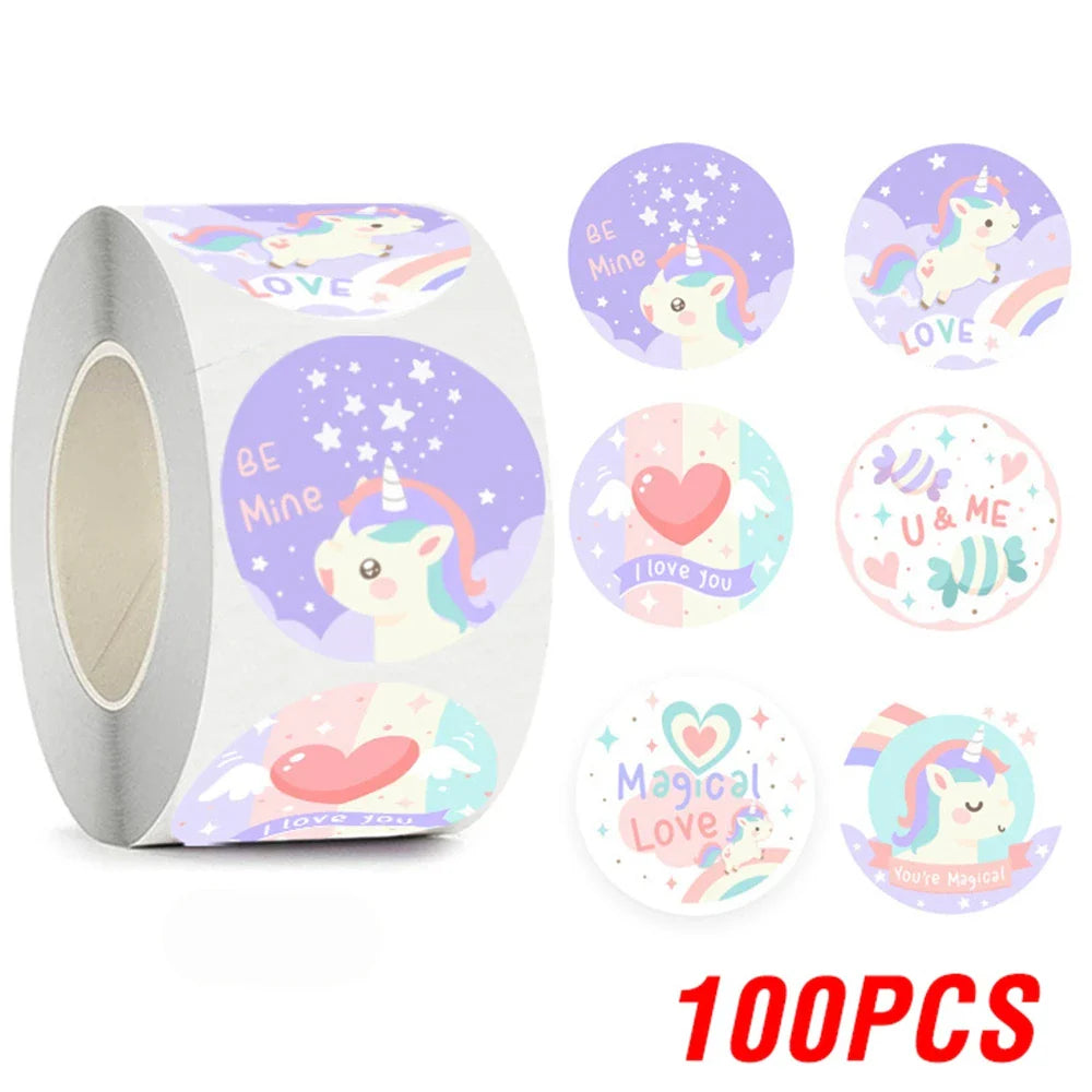 100-500pcs Cartoon Animation Children's Toy Sticker School Classroom Training Motivational Stickers Stationery Labels (ONLINE ORDER ONLY)