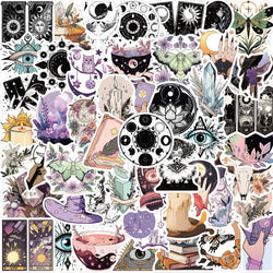 10/30/50PCS Gothic Magic Witch Stickers Aesthetic Graffiti DIY Phone Laptop Scrapbook Suitcase Bike PVC Watrproof Decals Kid Toy (ONLINE ORDER ONLY)