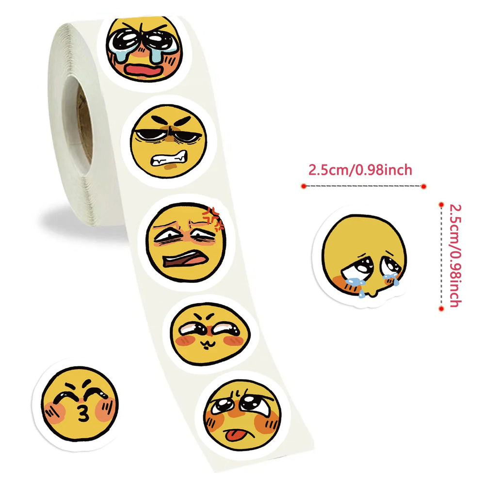 500pcs Little Yellow Face Stickers for Kids School Teacher Reward Sticker Party Decor Small Business Label Scrapbooking Stickers (ONLINE ORDER ONLY)