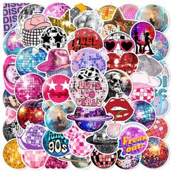 Disco Ball Stickers Decals PVC Waterproof Skateboard Phone Fridge Helmet Car Graffiti (Online Order Only)
