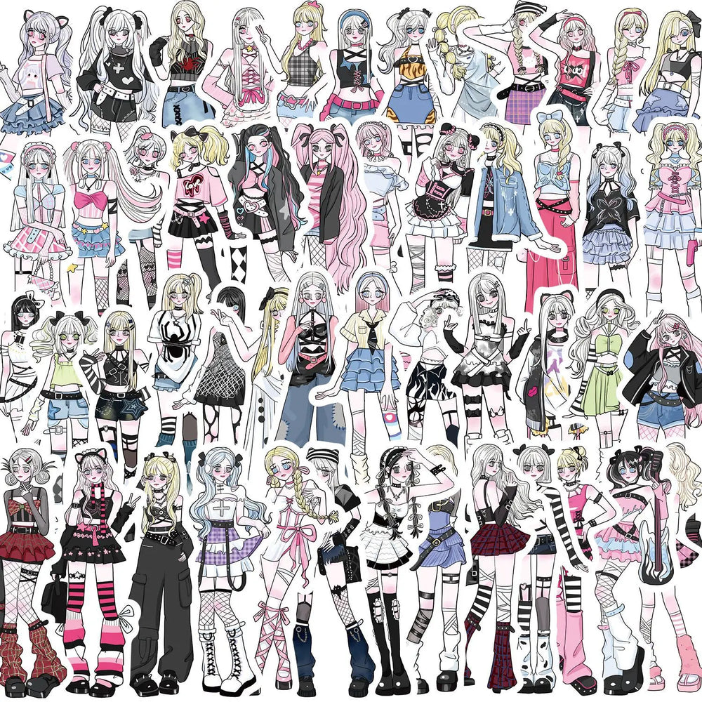 10/30/50PCS INS Spicy Girl Cartoon Stickers Sexy Girl Graffiti Laptop Phone Guitar Bike Skateboard Scrapbook Waterproof Decals (ONLINE ORDER ONLY)
