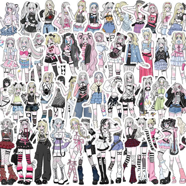 10/30/50PCS INS Spicy Girl Cartoon Stickers Sexy Girl Graffiti Laptop Phone Guitar Bike Skateboard Scrapbook Waterproof Decals (ONLINE ORDER ONLY)