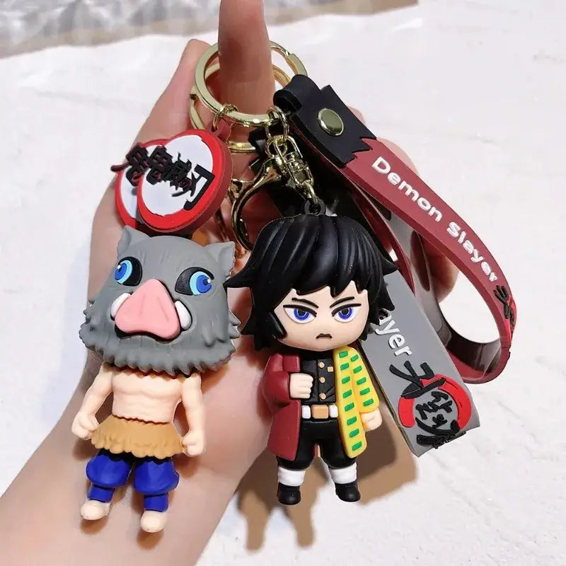 Demon Slayer Keychains: Cute Anime Car & Bag Pendant Accessories (ONLINE ORDER ONLY)