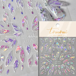 White Black Wings Feather Angel Demon Devil Dreamy Hot Stamping English Letter Adhesive Nail Art Stickers Manicure Tool Decals (Online Order Only)