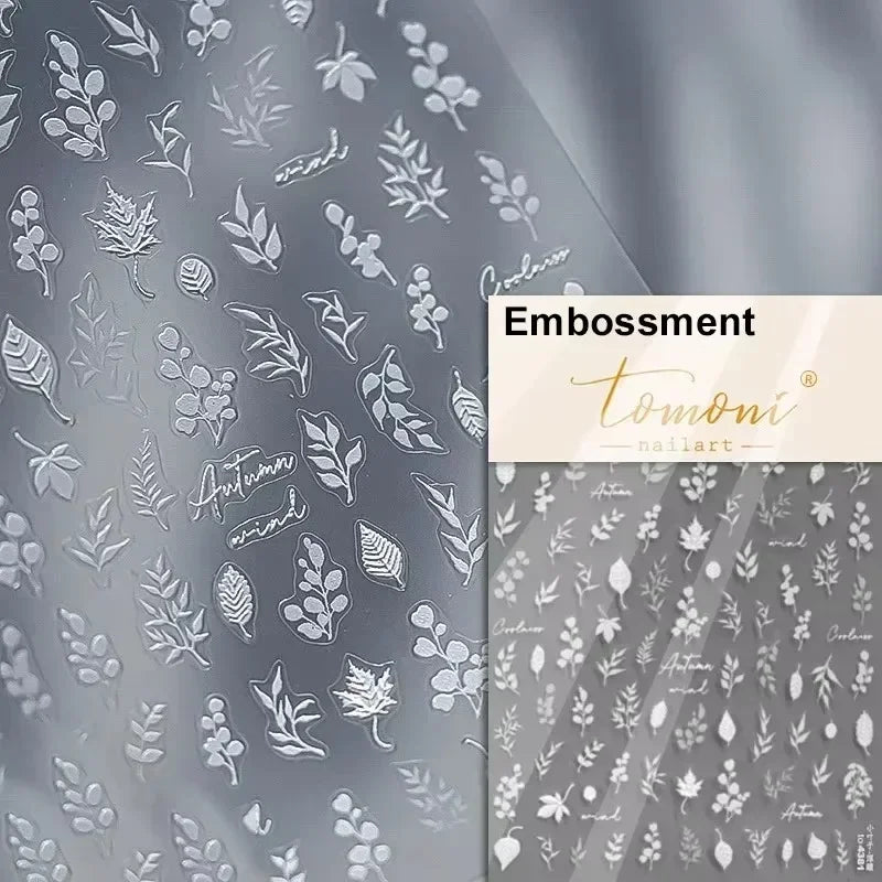 Autumn Fall Sunflower Rabbit Leaves Crane Rose Sun Mountain Hill Produce Good Harvests Cookie Nail Art Sticker Decoration Decals (ONLINE ORDER ONLY)