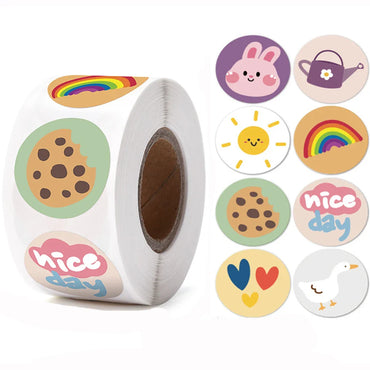 100-500pcs Round Cake Stickers for Kids Teacher Reward Stickers Scrapbooking Journal Personal Planner Diary Letter Envelope (ONLINE ORDER ONLY)