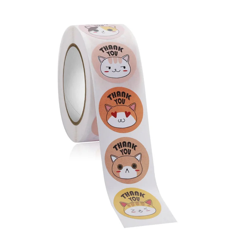 1inch/2.5cm Animal Good Job Cool Stickers Roll for Envelope Praise Reward Student Work Label Stationery Seal Lable (ONLINE ORDER ONLY)