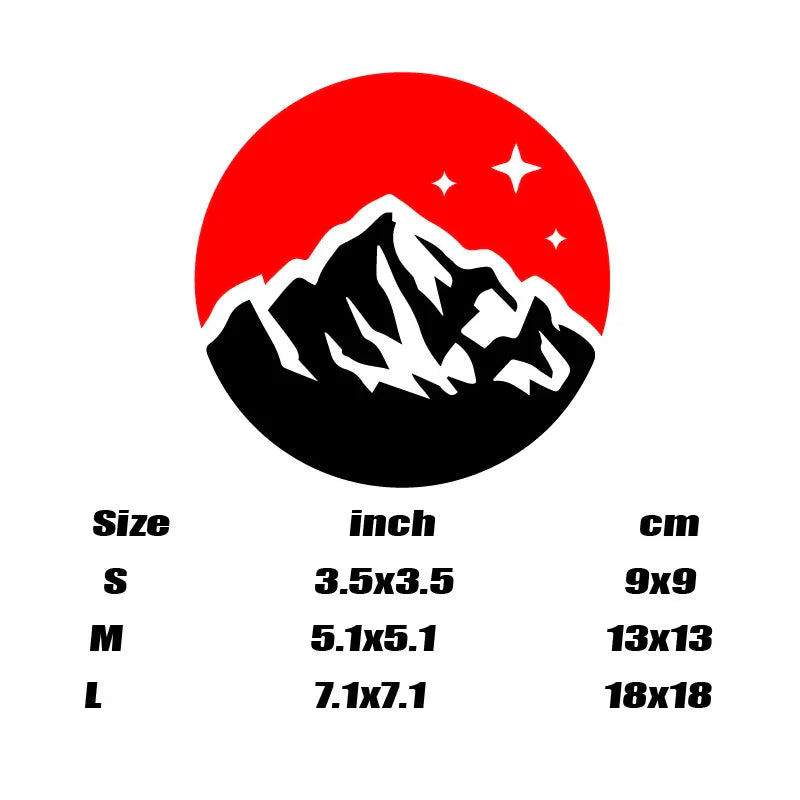 Snow Mountain Stickers,mountain&sky with stars,High quality for cars trucks motorcycles &laptops! (ONLINE ORDER ONLY)