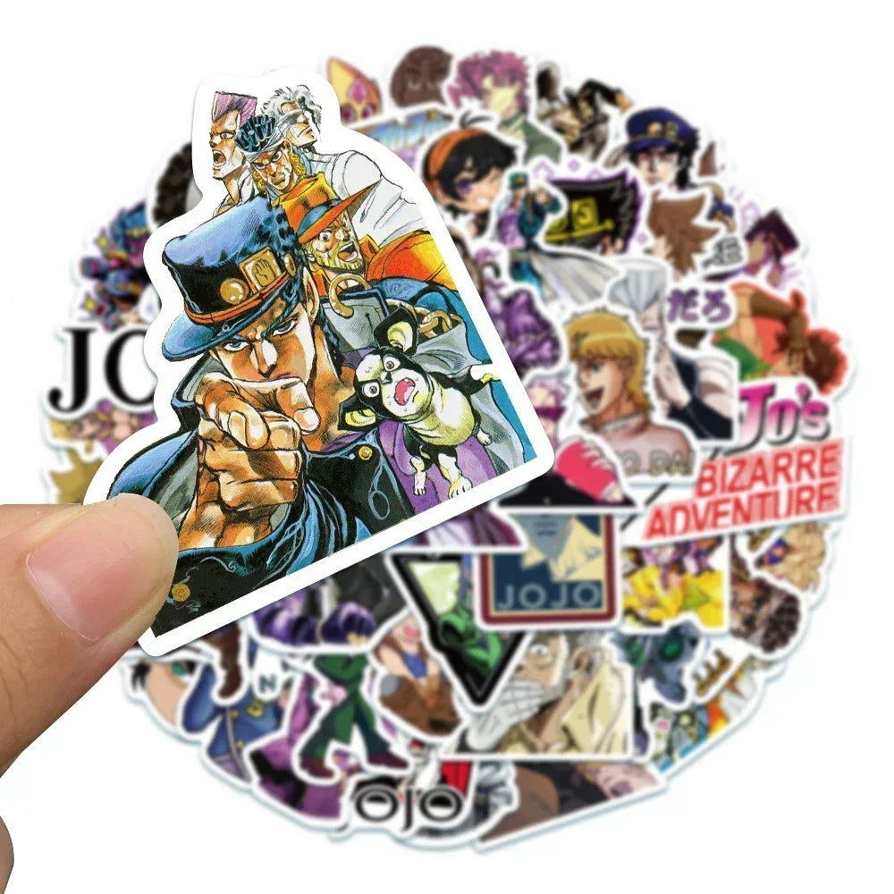 50pcs JoJo's Bizarre Adventure Stickers for Guitar, Suitcase, Skateboard, Laptop, Phone (ONLINE ORDER ONLY)