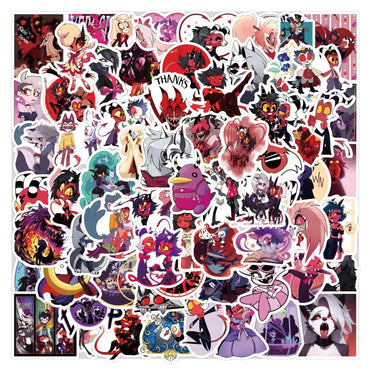 60/120Pcs Helluva Boss Cartoon Sticker Packs (ONLINE ORDER ONLY)
