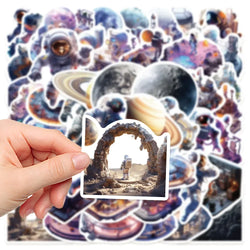 10/50Pcs Space Astronaut Stickers Laptop Refrigerator Ledger Phone Case Luggage Decoration Waterproof DIY Sticker Toys for Kids (ONLINE ORDER ONLY)