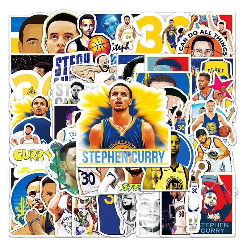 Stephen Curry Basketball Stickers for Suitcase, Water Cup, Phone, Notebook, Scooter, Refrigerator (ONLINE ORDER ONLY)