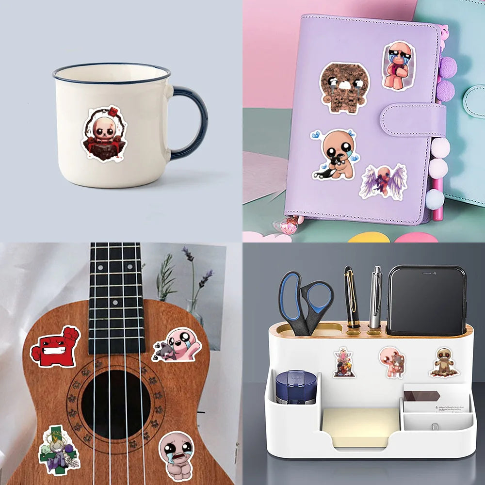 10/30/50PCS The Binding of Isaac Stickers Adventure Game Sticker Scrapbook Luggage Laptop Guitar Car Bike Skateboard Decals Toy (ONLINE ORDER ONLY)