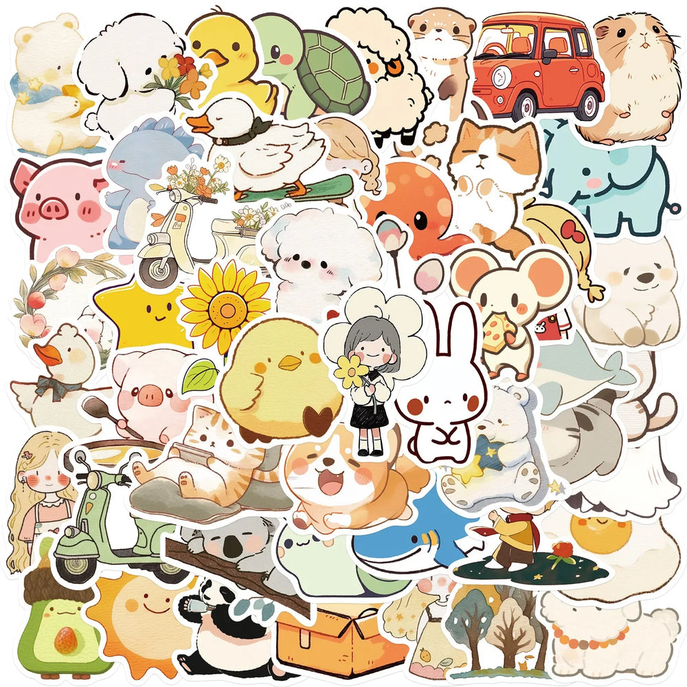 Cartoon Animal Stickers Pack for Suitcase, Skateboard, Laptop, Phone, Car (ONLINE ORDER ONLY)