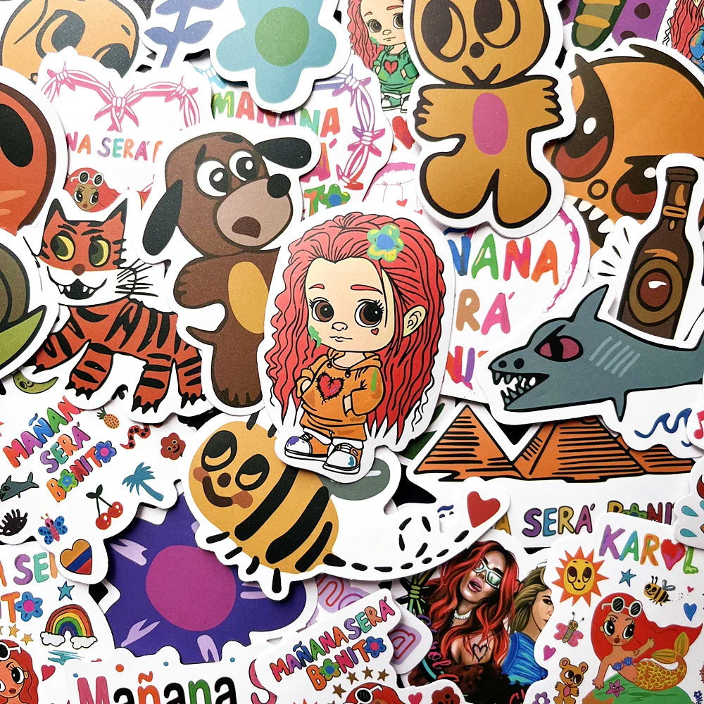 Karol G Album Stickers for DIY Notebook, Luggage, Laptop, Motorcycle, Refrigerator Decal (ONLINE ORDER ONLY)