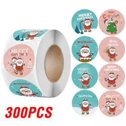 100-500Pcs New 1 Inch Christmas Theme Seal Labels Stickers For DIY Gift Baking Package Envelope Stationery Decoration (ONLINE ORDER ONLY)
