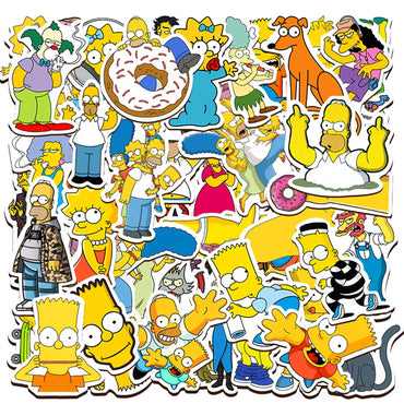 10/30/50pcs Kawaii Simpson Family Stickers Cartoon Anime Decals DIY Motorcycle Laptop Phone Car Waterproof Sticker Kids Toys (ONLINE ORDER ONLY)