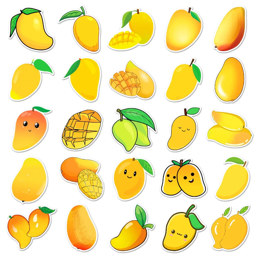 50Pcs Fruit Sticker Mango Summer Stationery Decoration Scrapbook Diary Album Planner Decoration Sticker 2023 (ONLINE ORDER ONLY)