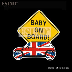Car Styling Lovely Decorative Decal Baby On Board Creative Sticker for Mini Cooper Clubman Roadster Countryman Paceman Coupe jcw (Online Order Only)