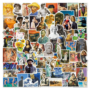 10/30/52/104pcs Art Paintings Aesthetic Stickers Motorcycle Travel Luggage Guitar Skateboard Classic Toy Cool Sticker for Kid (ONLINE ORDER ONLY)