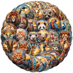 Transparent Colored Glass Ball Animal Stickers for Phone Laptop Luggage Skateboard Decals Gift (Online Order Only)