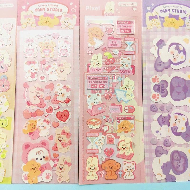 Korean INS Cute Animals Rabbit Decorative Stickers Scrapbooking DIY Album Kawaii Stationery Sticker Art Supplies Personalized (ONLINE ORDER ONLY)