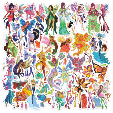 10/50Pcs Fairy Stickers for Scrapbook Transparent Flower Fairy Patch for Scrapbooking Hand Ledger Phone Case Laptop Diary DIY (ONLINE ORDER ONLY)