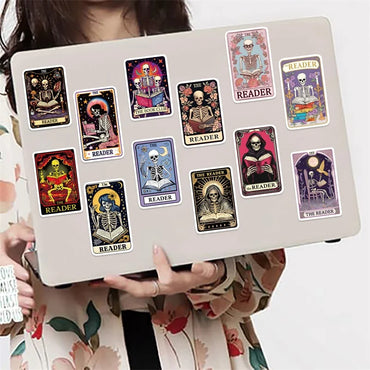 10/30/50PCS Kawaii Tarot Skeleton PVC Sticker Aesthetic Colored DIY Decoration Scrapbooking Hand Accounting Supplies for Kids (ONLINE ORDER ONLY)