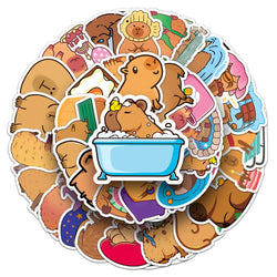 50Pcs Pufferfish Cartoon Waterproof Vinyl Stickers for Skateboard Snowboard (ONLINE ORDER ONLY)