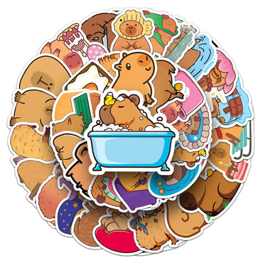 50Pcs Pufferfish Cartoon Waterproof Vinyl Stickers for Skateboard Snowboard (ONLINE ORDER ONLY)