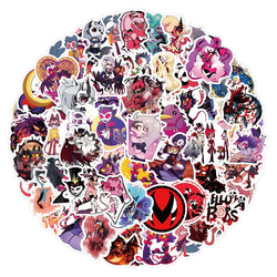 10/30/50/120pcs Helluva Boss Anime Graffiti Stickers Decoration Laptop Notebook Phone Suitcase Car Waterproof DIY Stickers Toys (ONLINE ORDER ONLY)