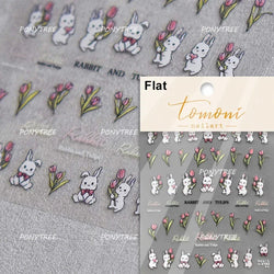 Tulips Flower Letter Bowknot Butterfly Irregular Lines Pearl Tender 5D Adhesive Nail Art Stickers Manicure Decals Stick on Nail (ONLINE ORDER ONLY)