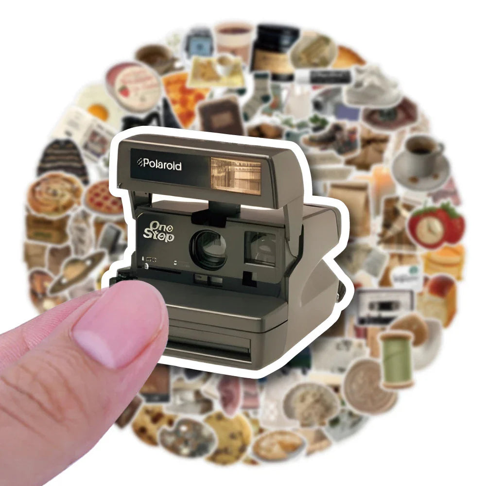 Retro Nostalgia Gadget Stickers - 10/30/50/120PCS Cute Decals for Phone, Suitcase, Fridge, Notebook, Kids Toys (ONLINE ORDER ONLY)